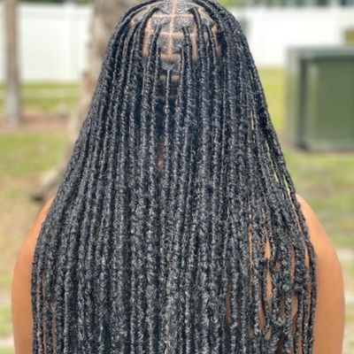 Artificial locs below shoulder
